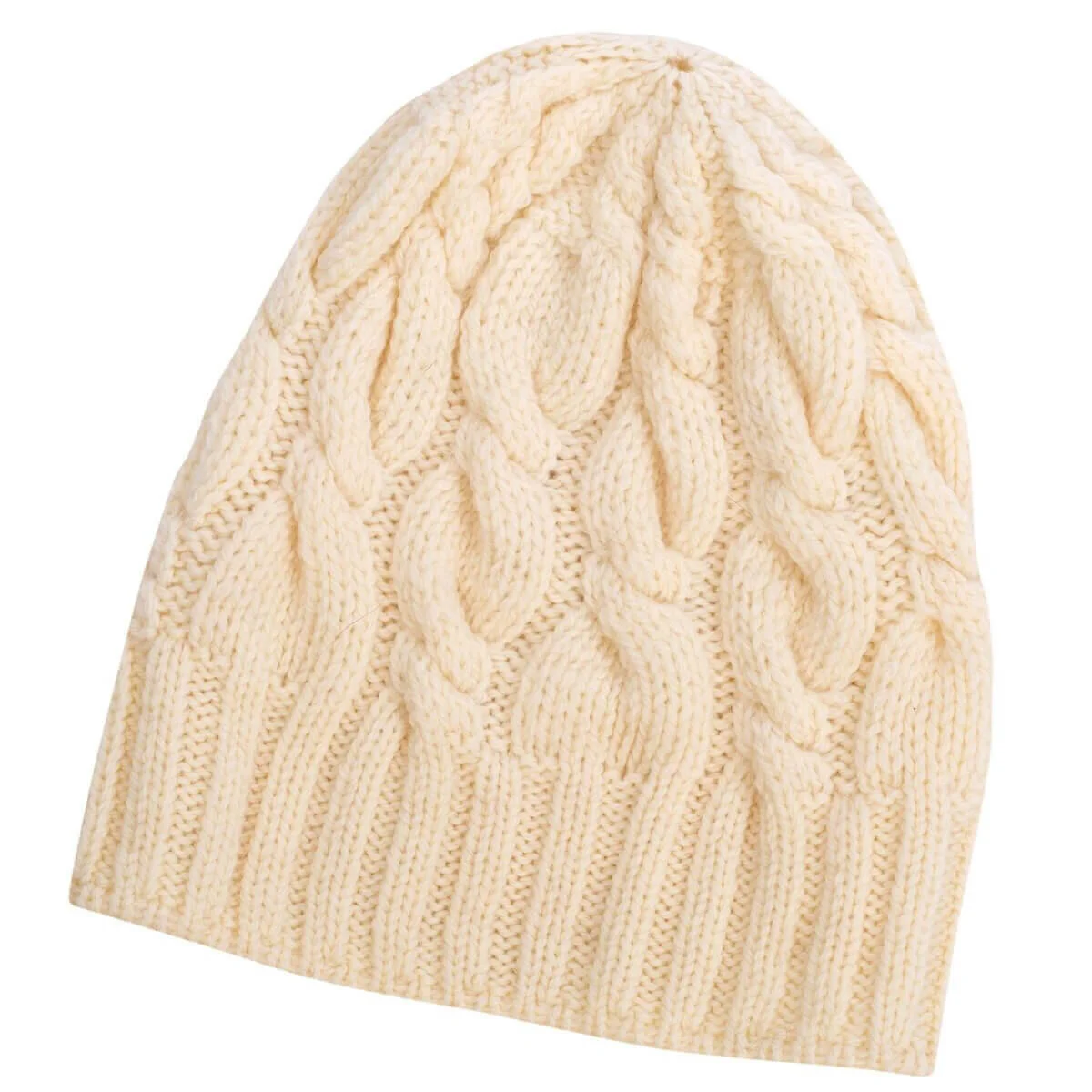 Cable Knit Wool Hat – 100% Warm Wool Beanie for Winter, Irish Knit - Image 11 | Caelmoon