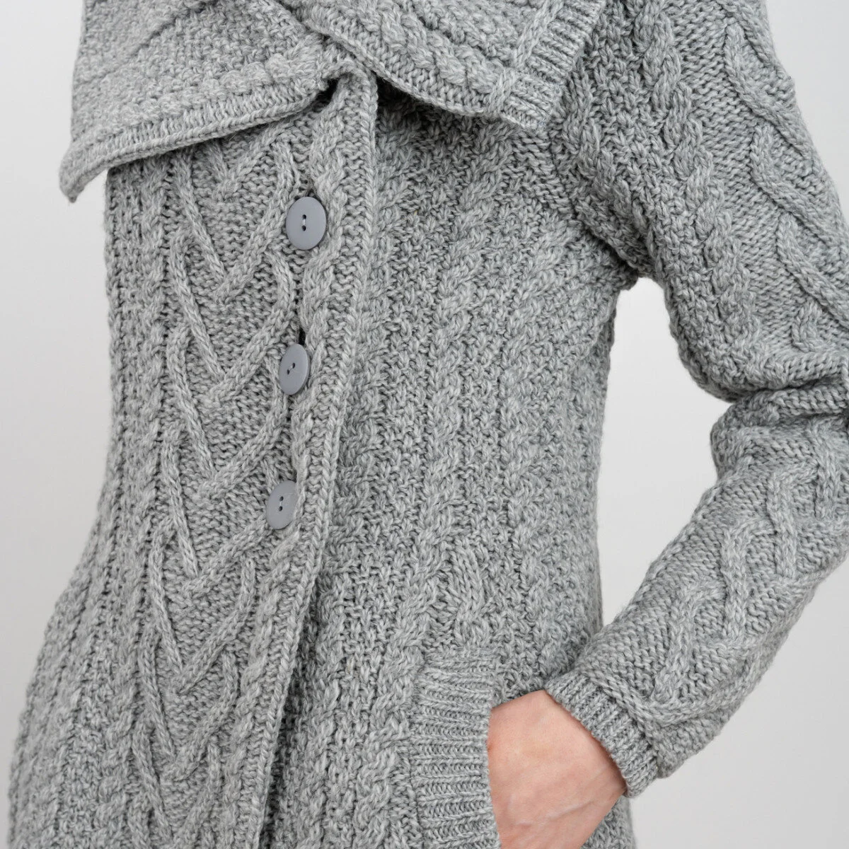 Classic Irish Merino Wool Cable Knit Coat – Made in Ireland - Image 19 | Caelmoon