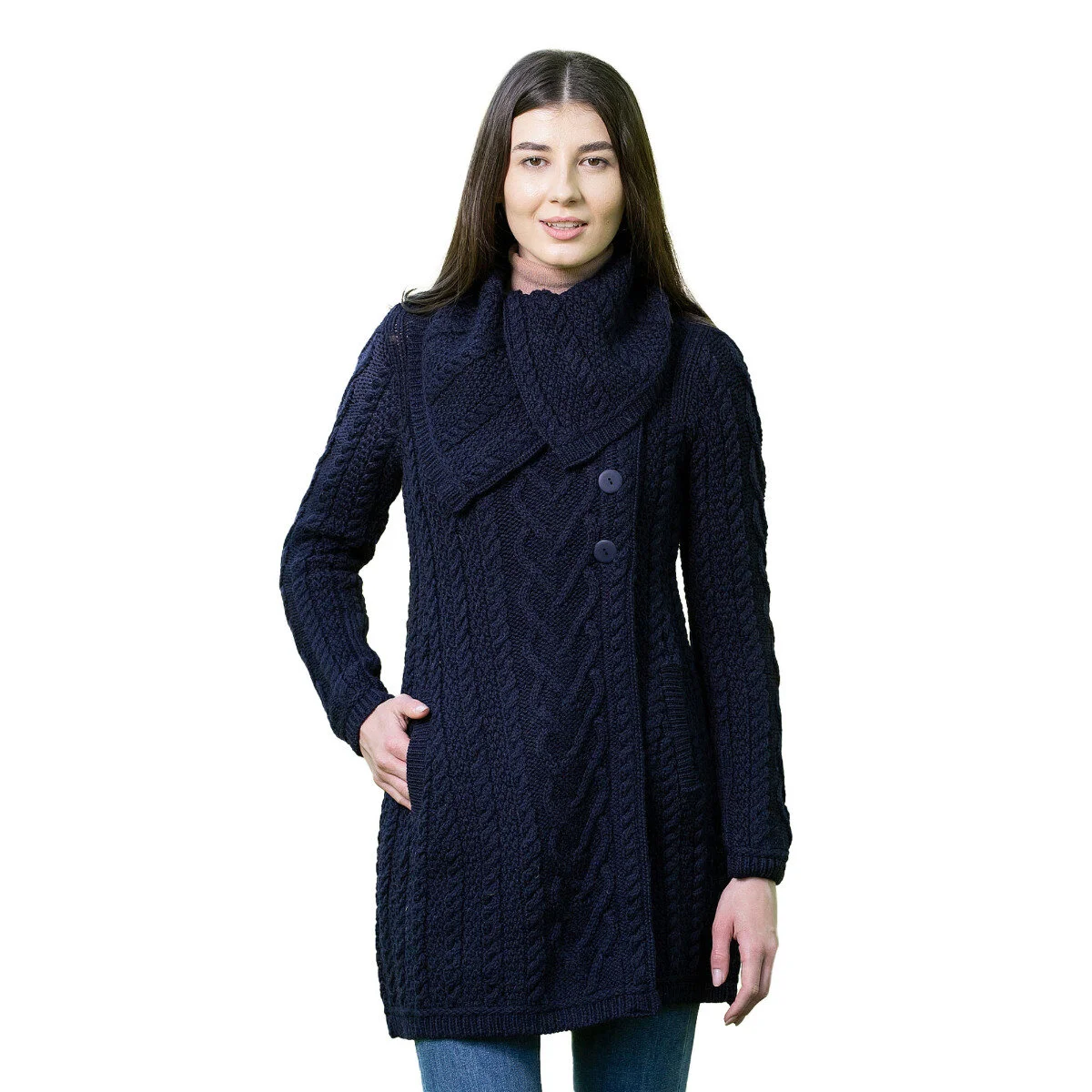 Classic Irish Merino Wool Cable Knit Coat – Made in Ireland - Image 22 | Caelmoon