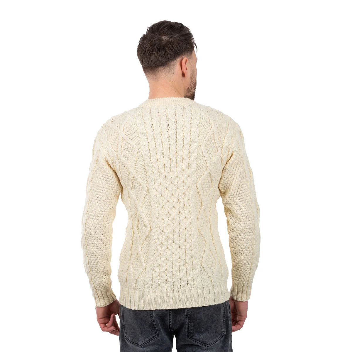 Fisherman Cable Sweater – Pure Virgin Wool Irish Knit - Image 14 | Caelmoon