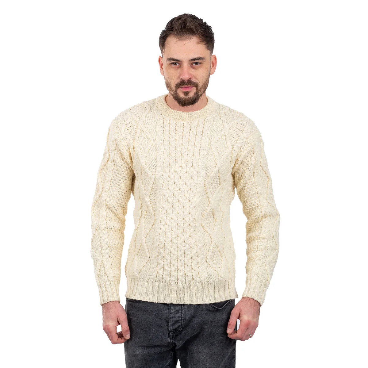 Fisherman Cable Sweater – Pure Virgin Wool Irish Knit - Image 15 | Caelmoon