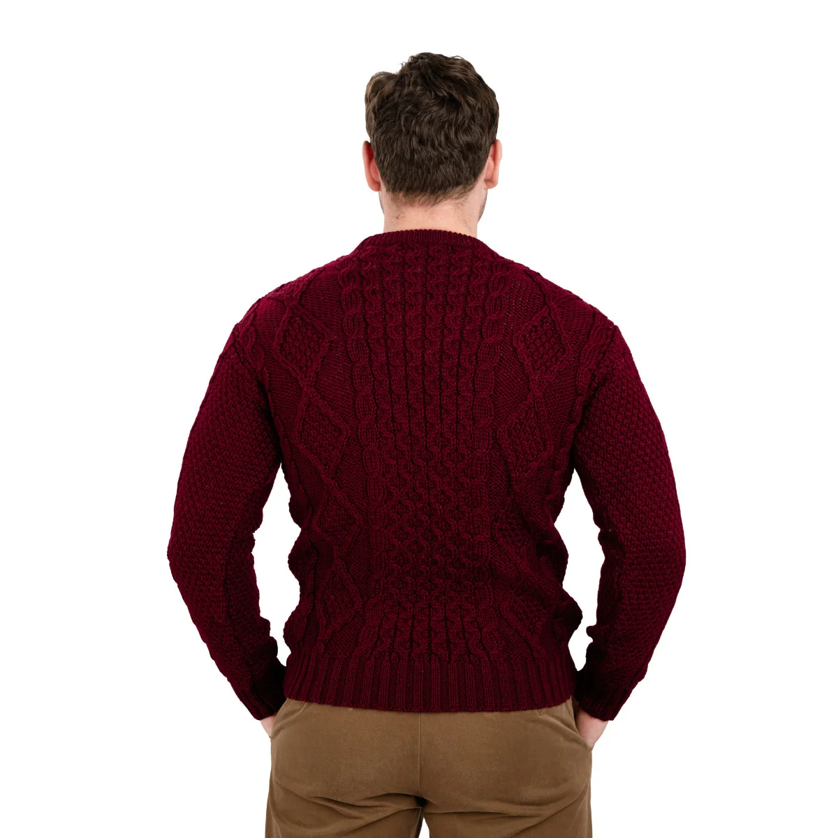 Fisherman Cable Sweater – Pure Virgin Wool Irish Knit - Image 16 | Caelmoon