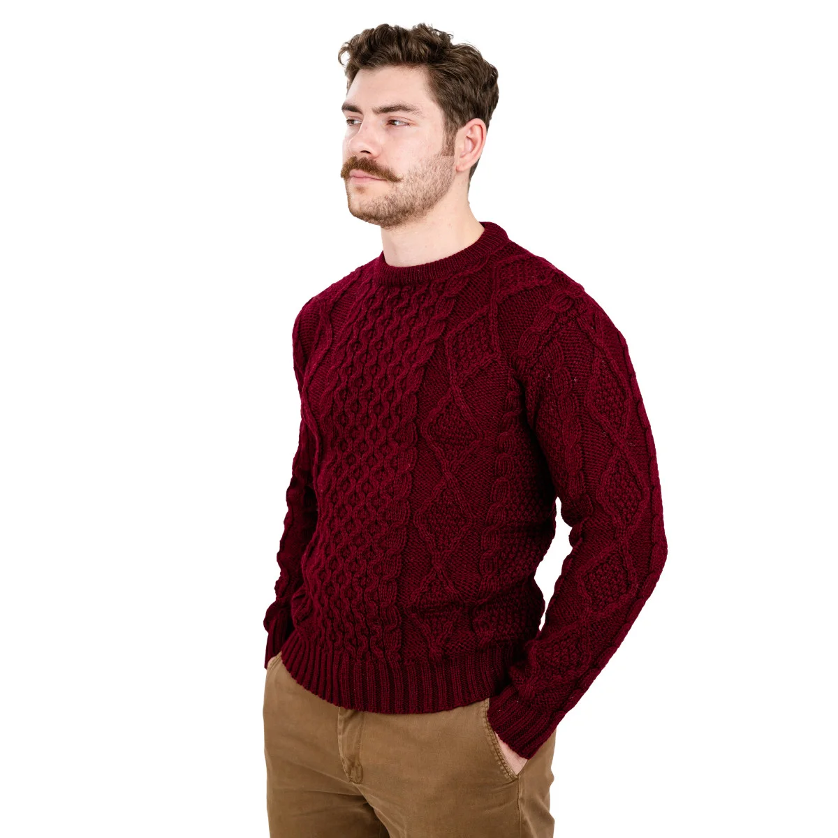 Fisherman Cable Sweater – Pure Virgin Wool Irish Knit - Image 17 | Caelmoon