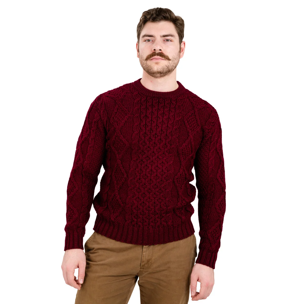 Fisherman Cable Sweater – Pure Virgin Wool Irish Knit - Image 18 | Caelmoon