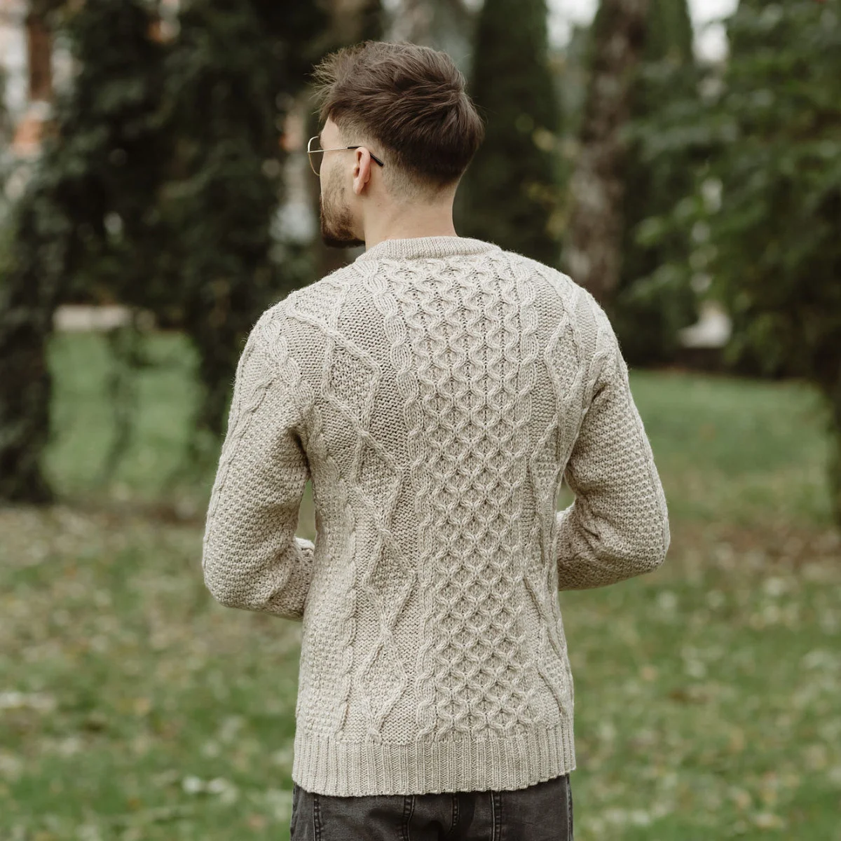 Fisherman Cable Sweater – Pure Virgin Wool Irish Knit - Image 11 | Caelmoon