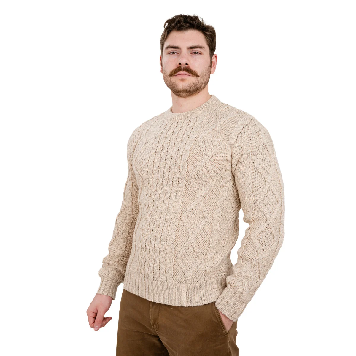 Fisherman Cable Sweater – Pure Virgin Wool Irish Knit - Image 20 | Caelmoon