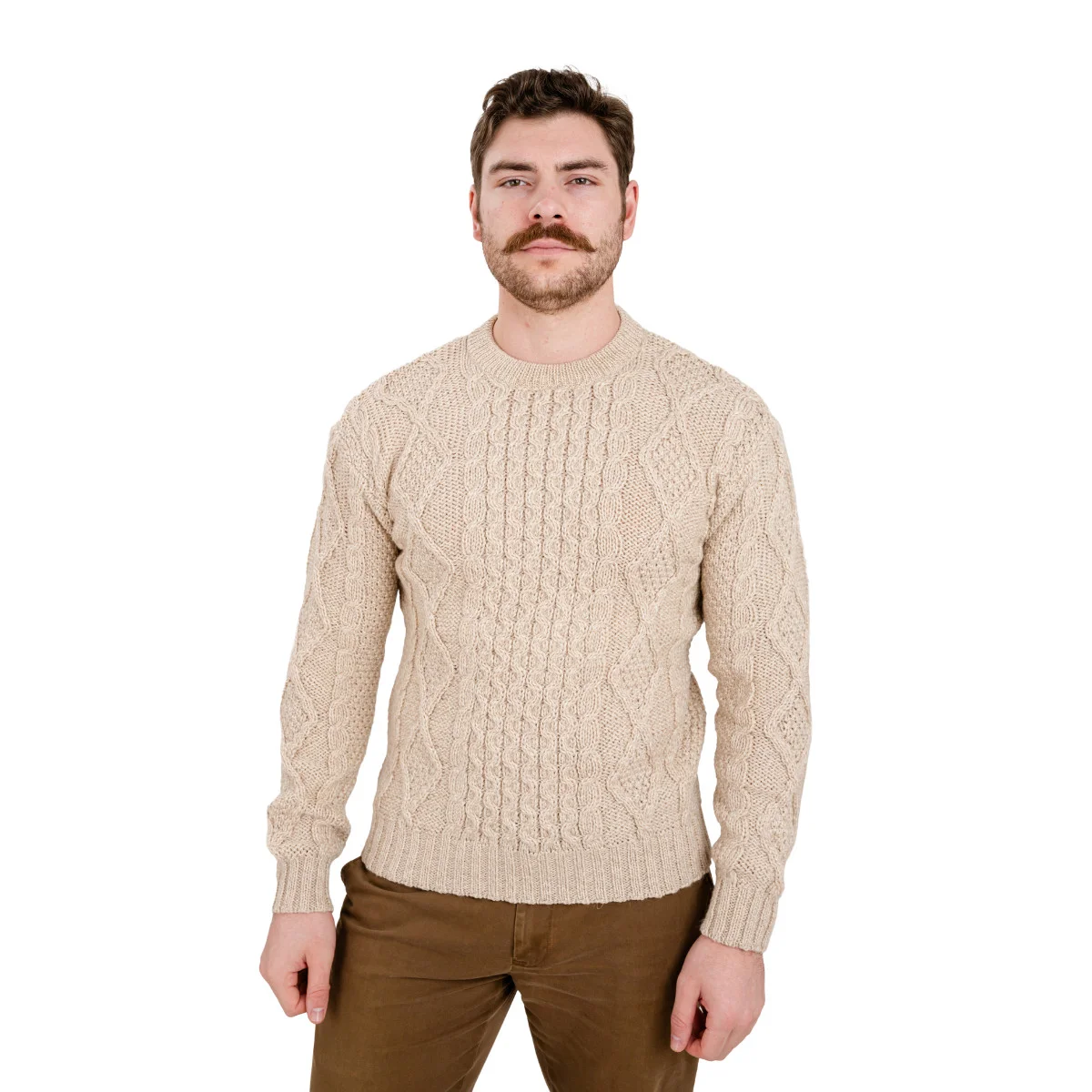 Fisherman Cable Sweater – Pure Virgin Wool Irish Knit - Image 21 | Caelmoon