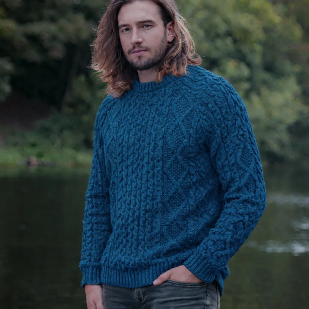 Fisherman Cable Sweater – Pure Virgin Wool Irish Knit | Caelmoon