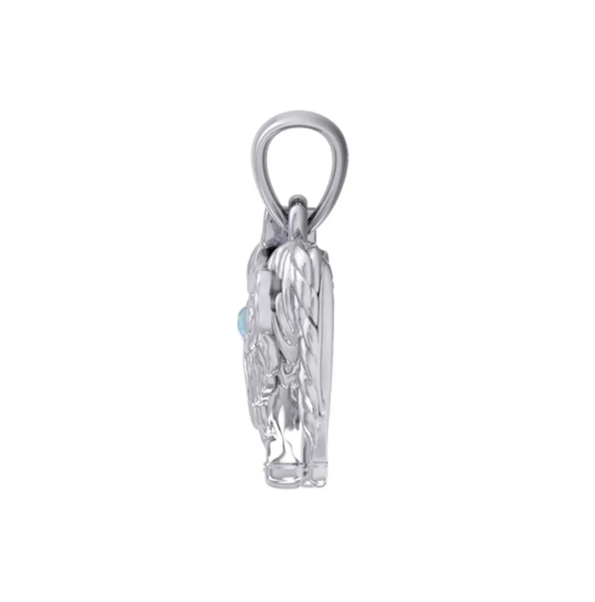 Highland Cow & Scottish Thistle Sterling Silver Pendant with Emerald or Garnet - Image 5 | Caelmoon