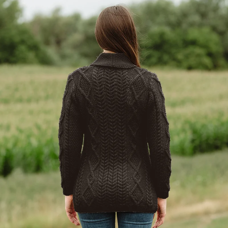 Ladies Shawl Collar Cardigan – Cozy Knit Sweater for Fall & Winter Wardrobe - Image 2 | Caelmoon