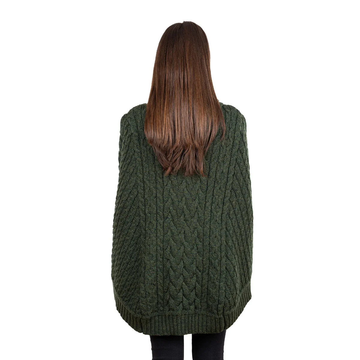 Women’s Cowl Neck Button Poncho – Pure Merino Wool - Image 18 | Caelmoon