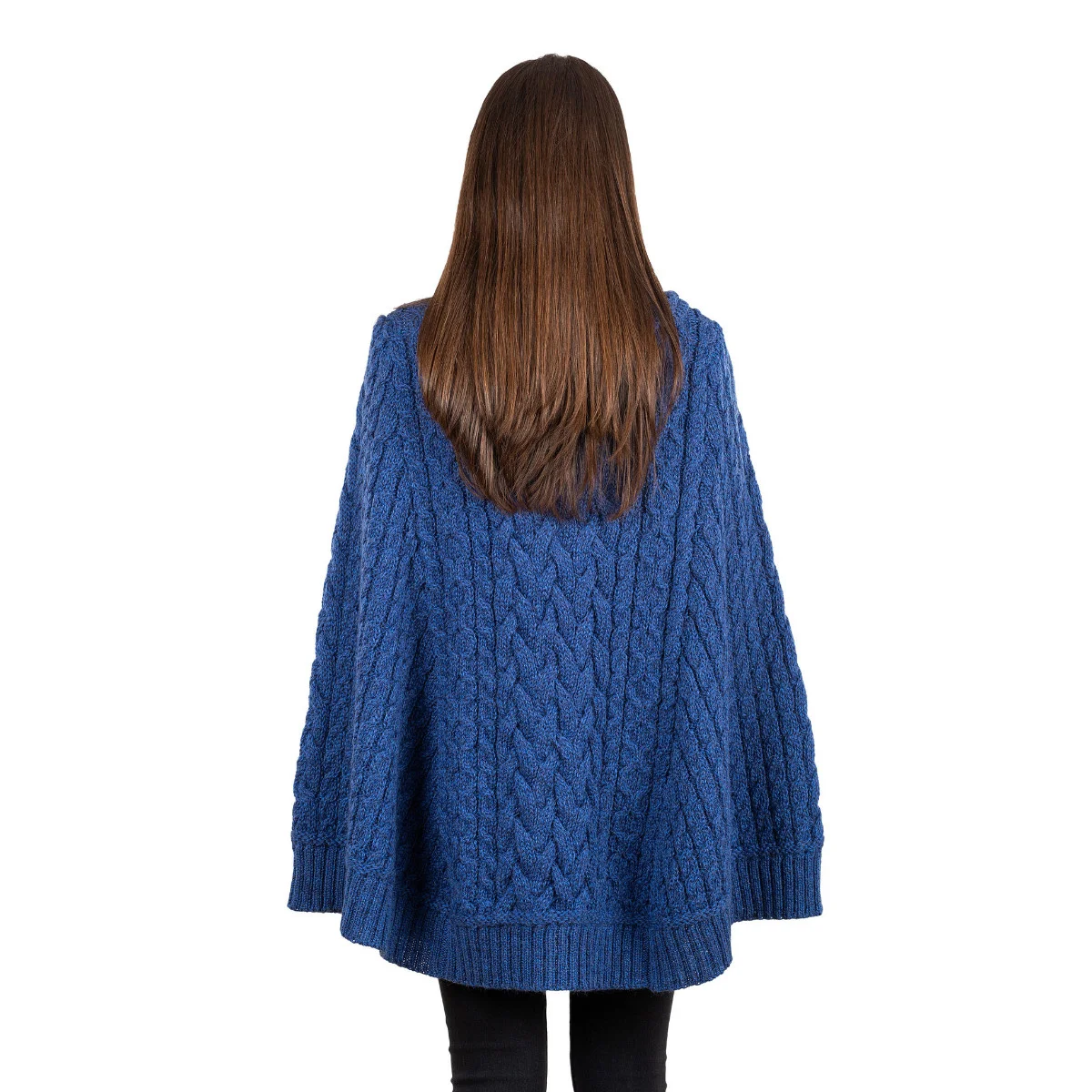 Women’s Cowl Neck Button Poncho – Pure Merino Wool - Image 21 | Caelmoon